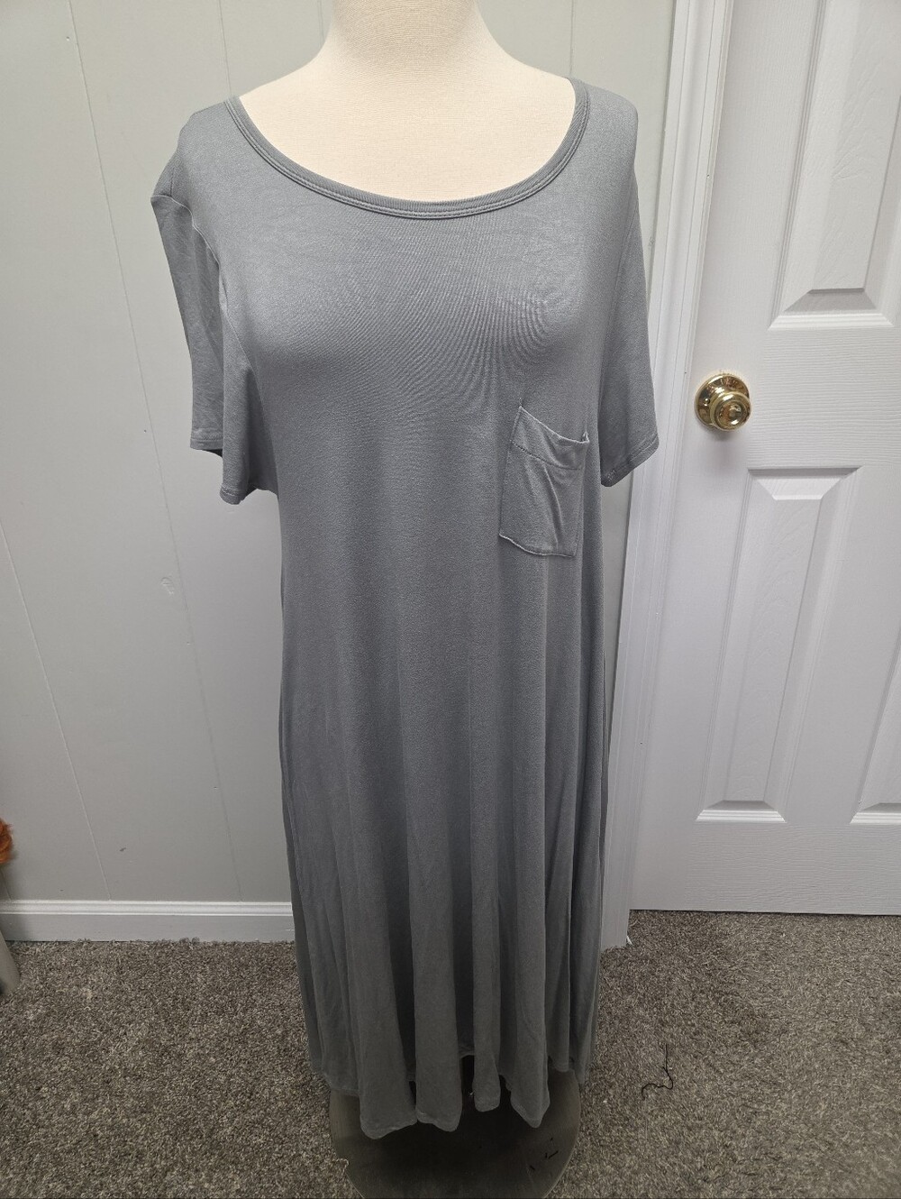 Lularoe Medium Gray Pocket Hi Low T-Shirt Dress